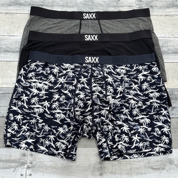 SAXX 3-PACK BOXER BRIEF MENS UNDERWEAR - ASSORTED COLORS & STYLES - SZ - XXL - Picture 1 of 5